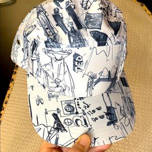 Hat— Unisex Artistic sketch on trucker hat, baseball cap, one size, NEW